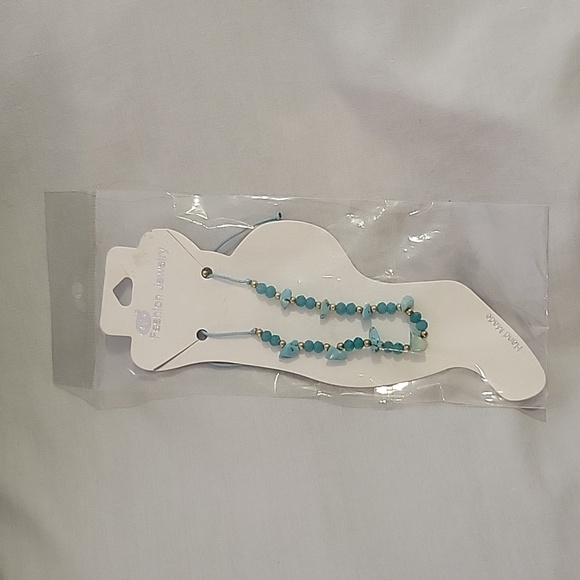 Fashion Jewelry Jewelry - Fashion jewelry Blue and Gold ankle bracelet